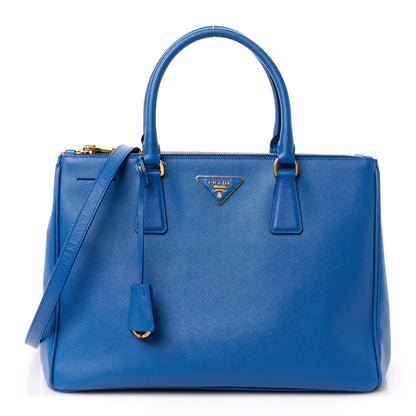 Prada Saffiano Lux Medium Galleria Double Zip Tote Azzurro 1 of 23