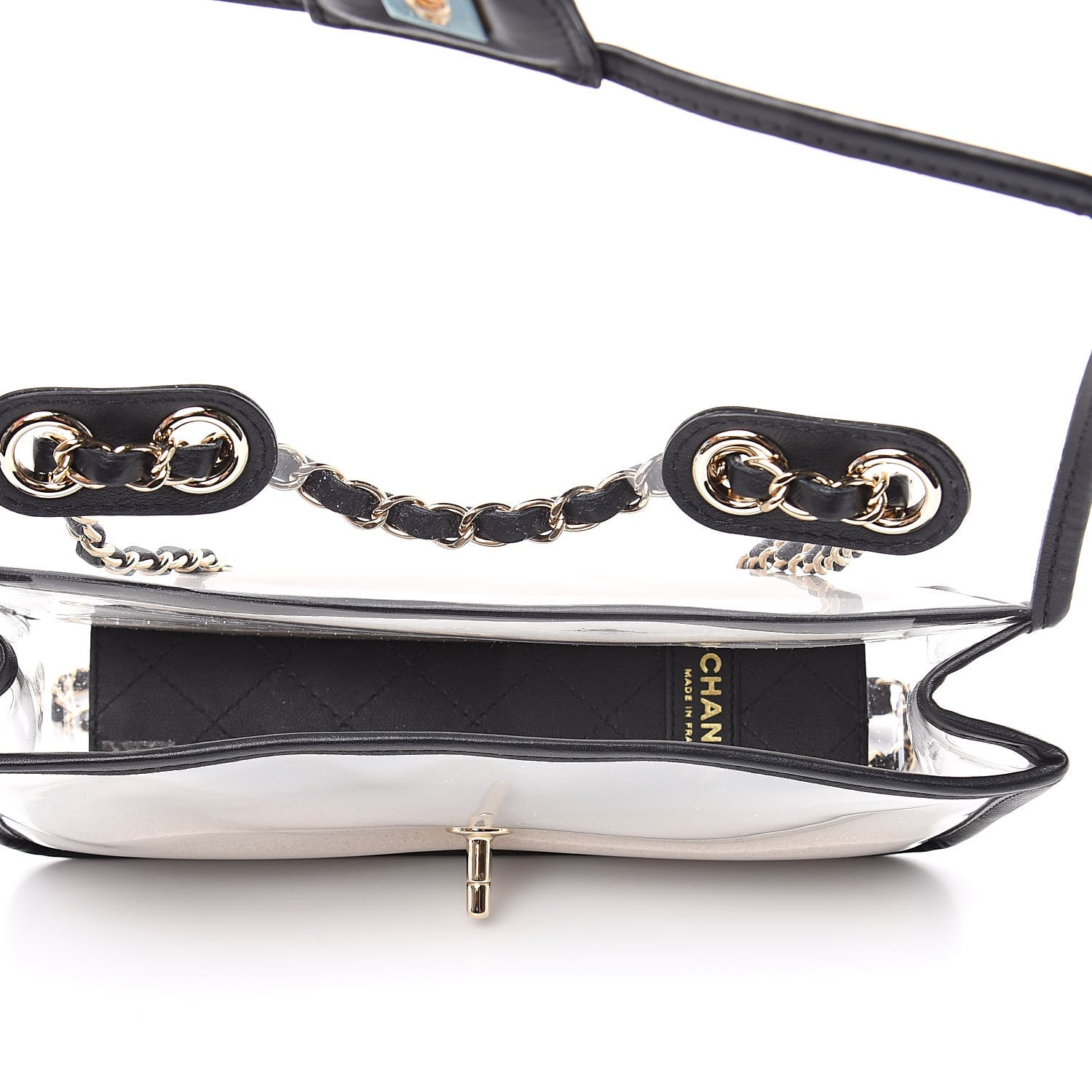 Chanel Lambskin PVC Medium Coco Sand Flap Black 5 of 10