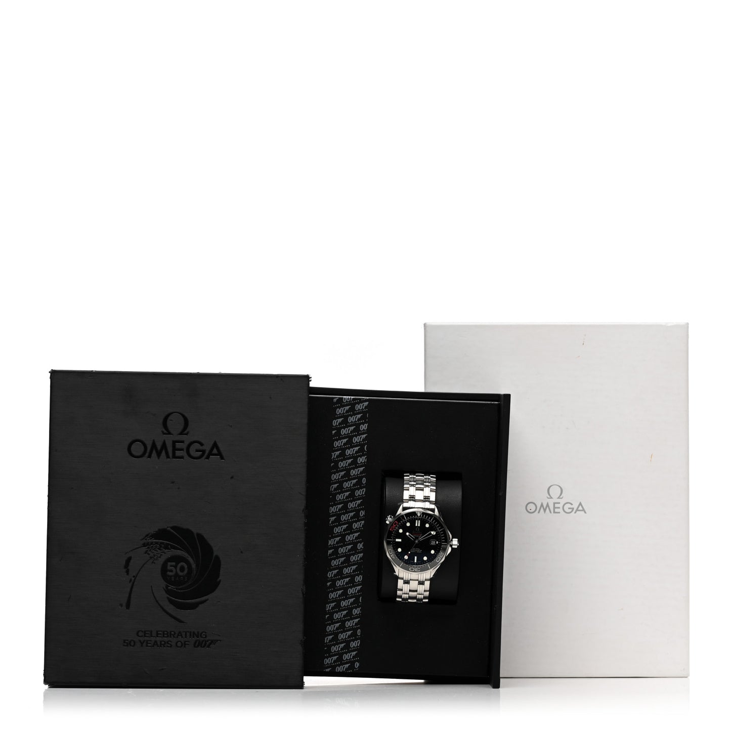Stainless Steel 41mm Seamaster 007 50th Anniversary Automatic Watch Black 212.30.41.20.01.005