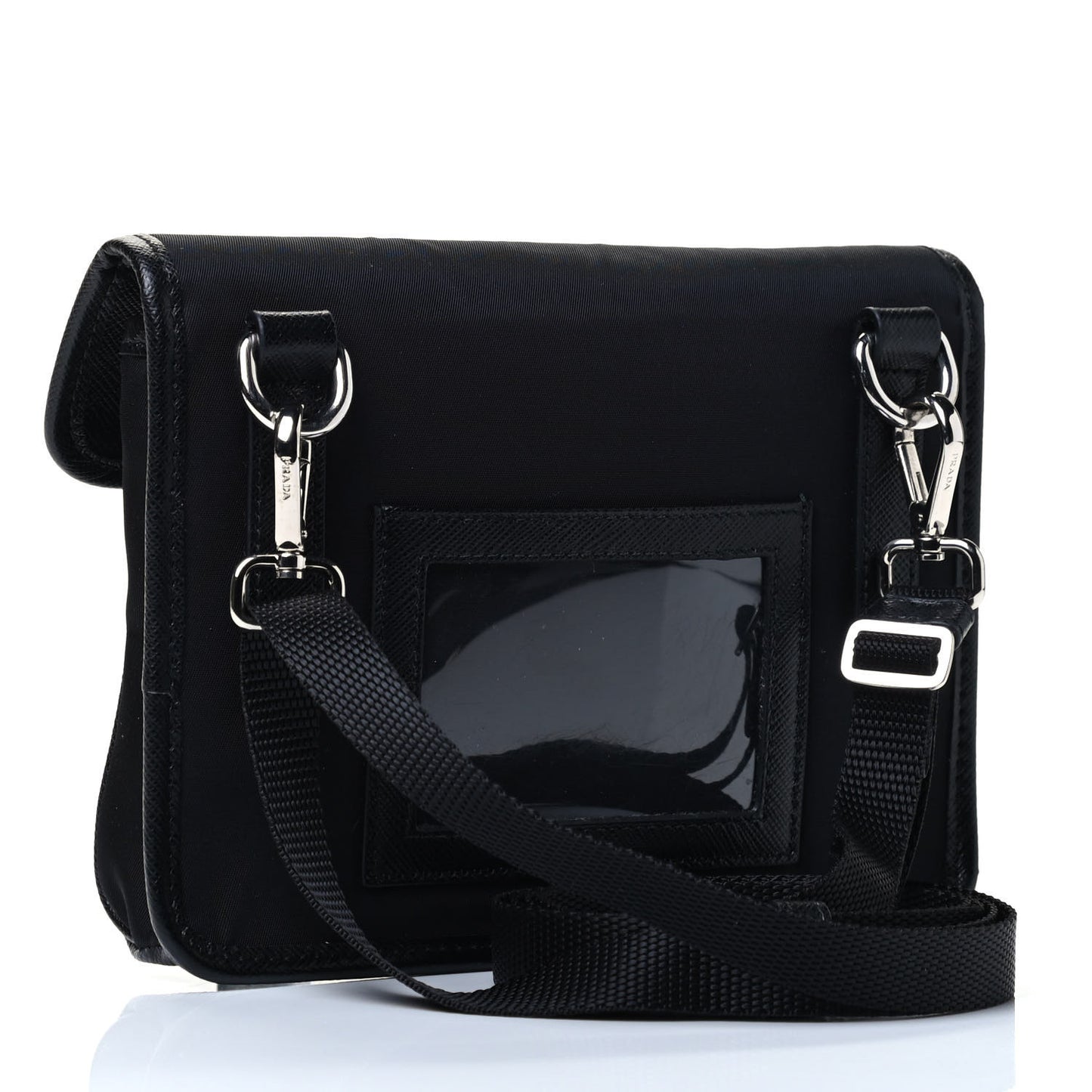 Re-Nylon Saffiano Smartphone Case Crossbody Black