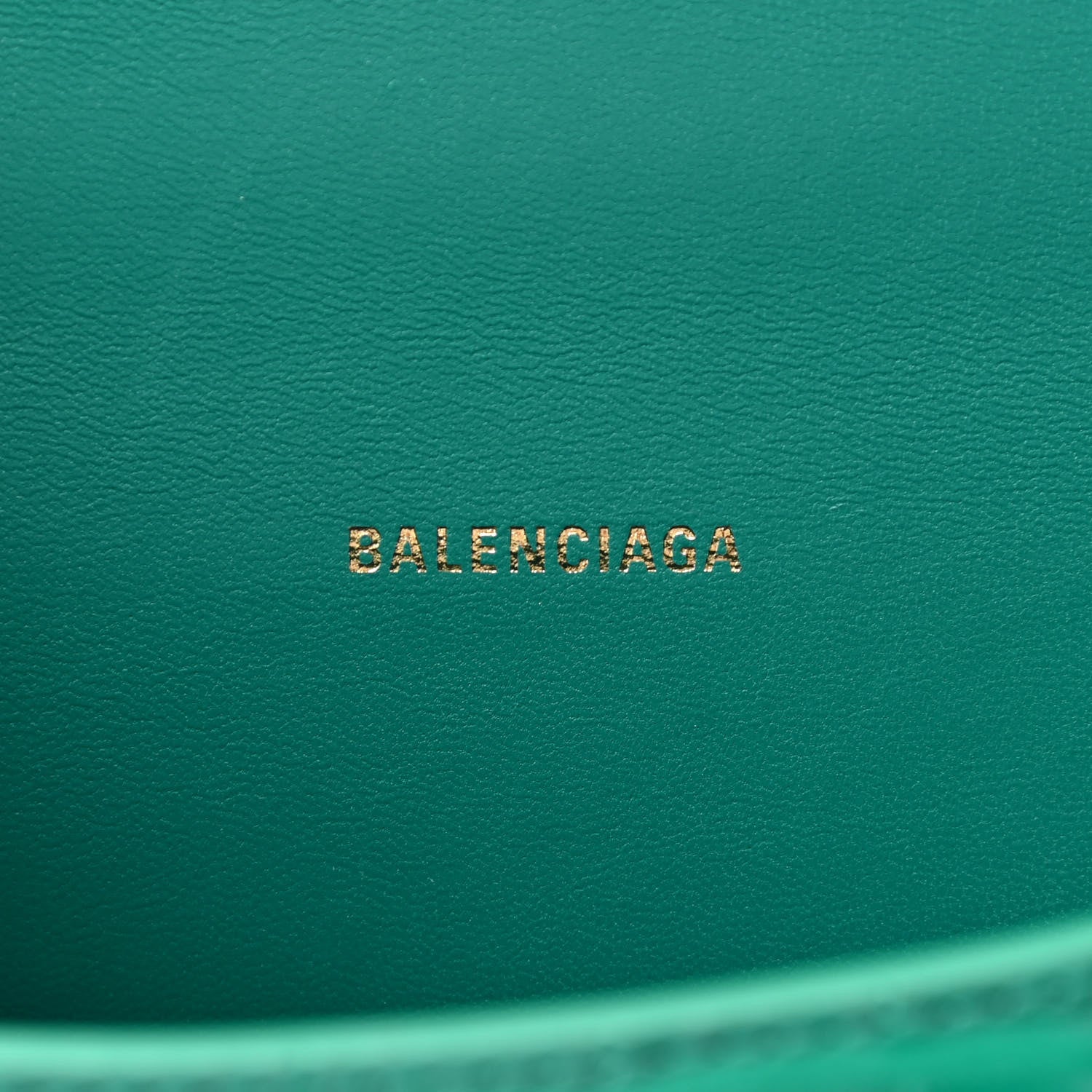 Balenciaga Shiny Calfskin Crocodile Embossed Hourglass Top Handle Bag XS Jade 6 of 11