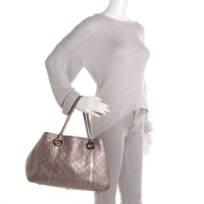 Gucci Metallic Guccissima Medium GG Twins Tote Mauve 2 of 7