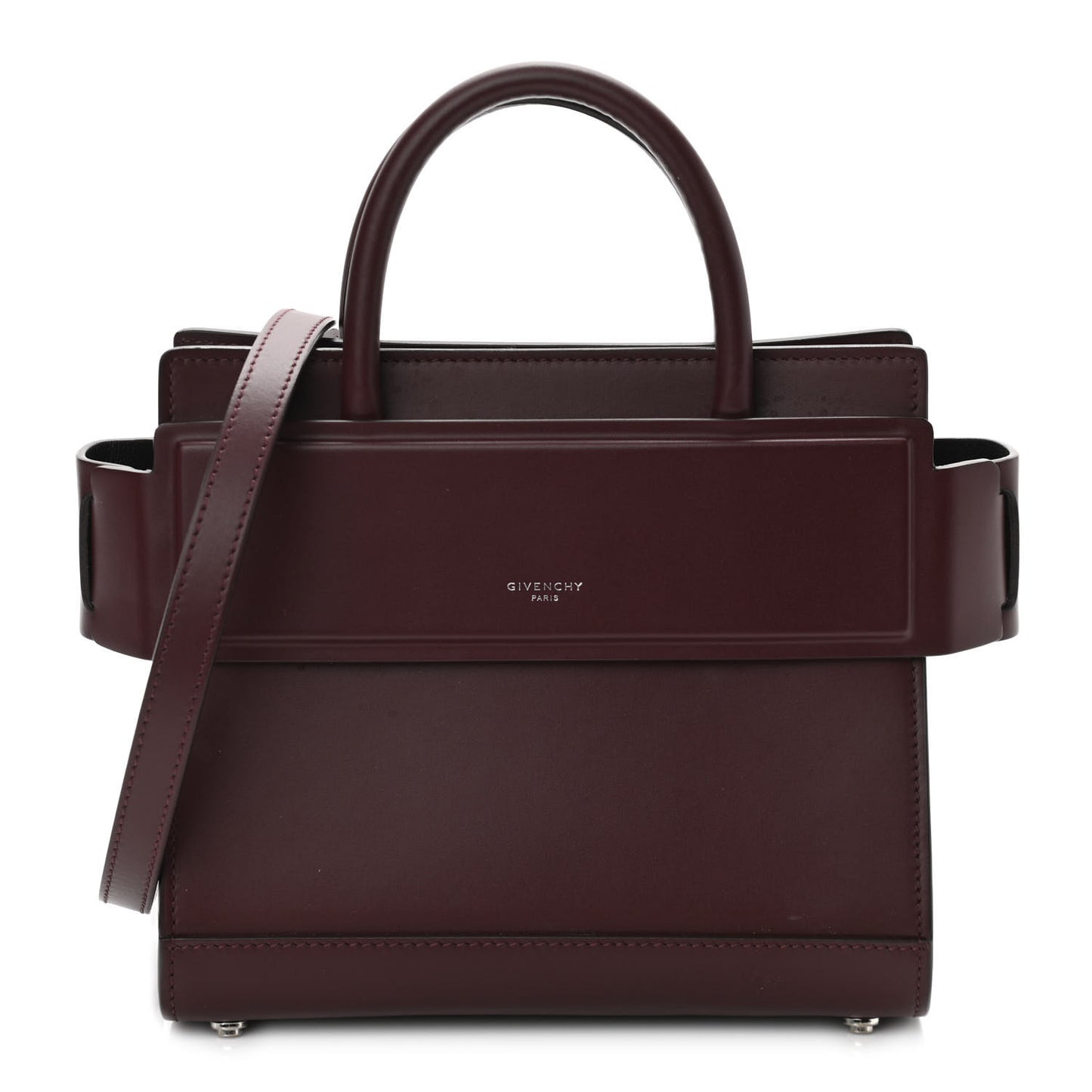 Smooth Calfskin Mini Horizon Satchel Oxblood