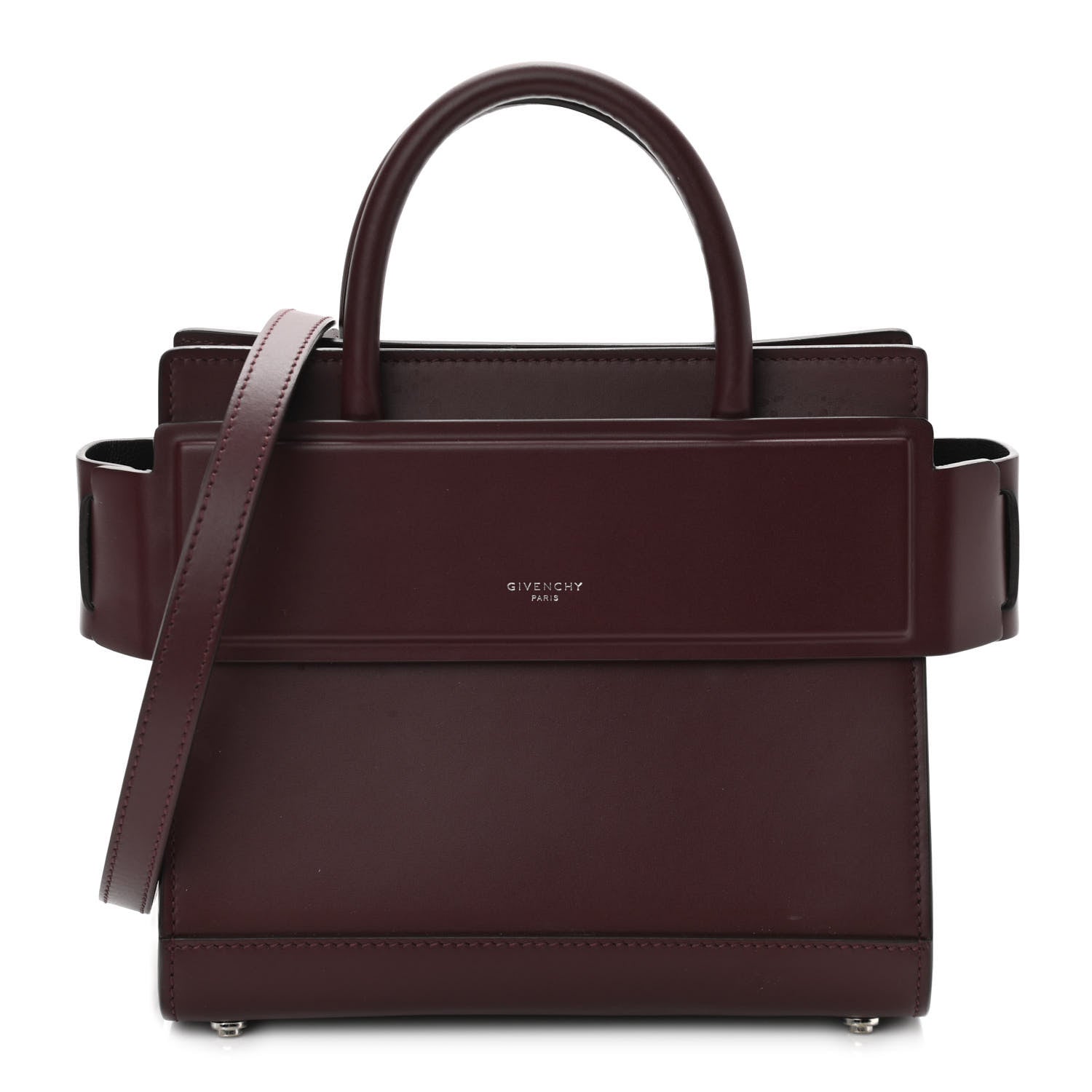 Givenchy Smooth Calfskin Mini Horizon Satchel Oxblood 1 of 9