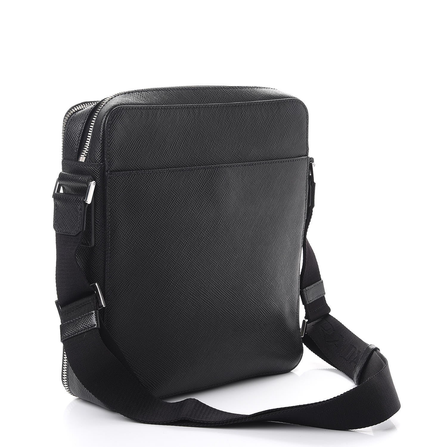 Prada Saffiano Flat Messenger Bag Black 3 of 9