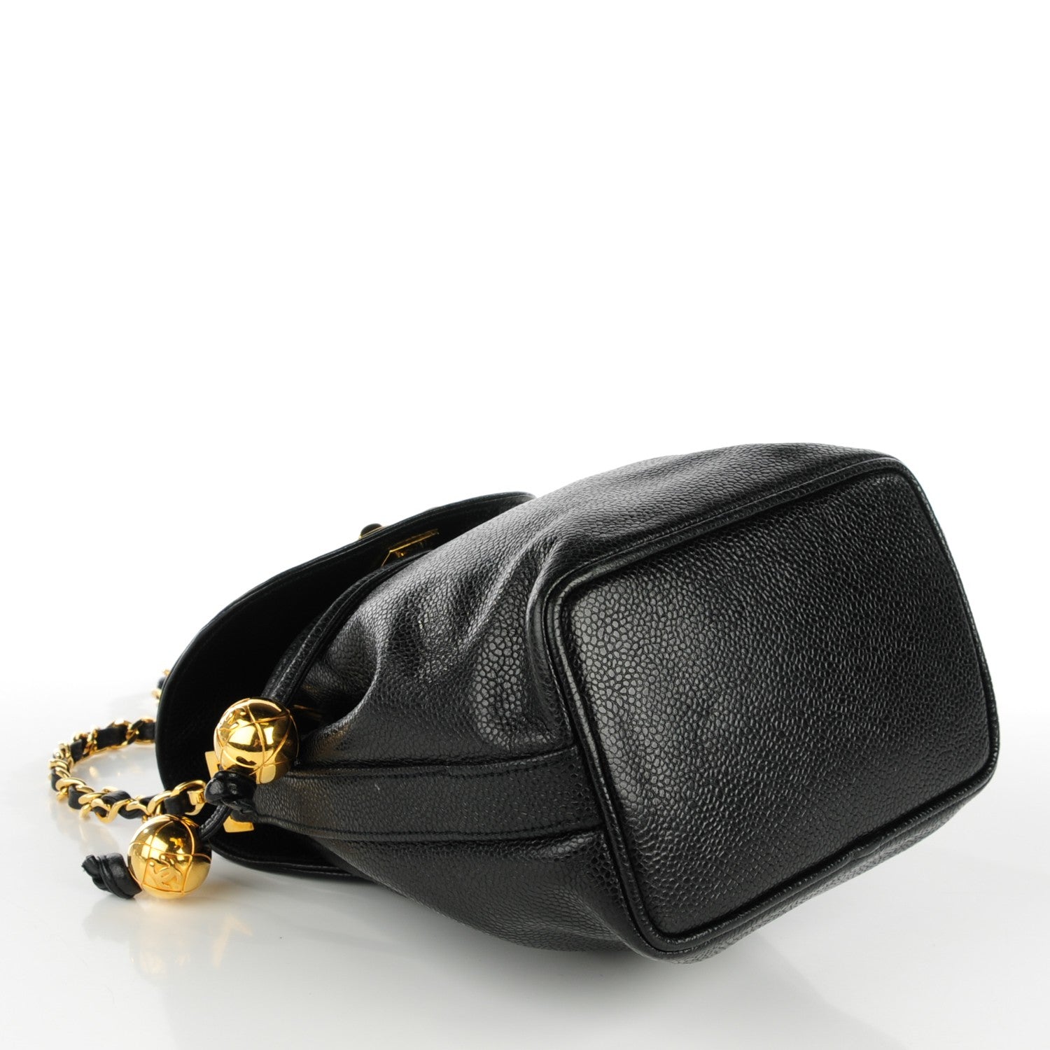 Chanel Caviar CC Drawstring Flap Bag Black 5 of 10