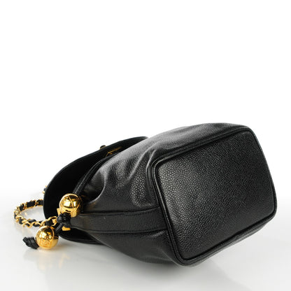 Chanel Caviar CC Drawstring Flap Bag Black 5 of 10