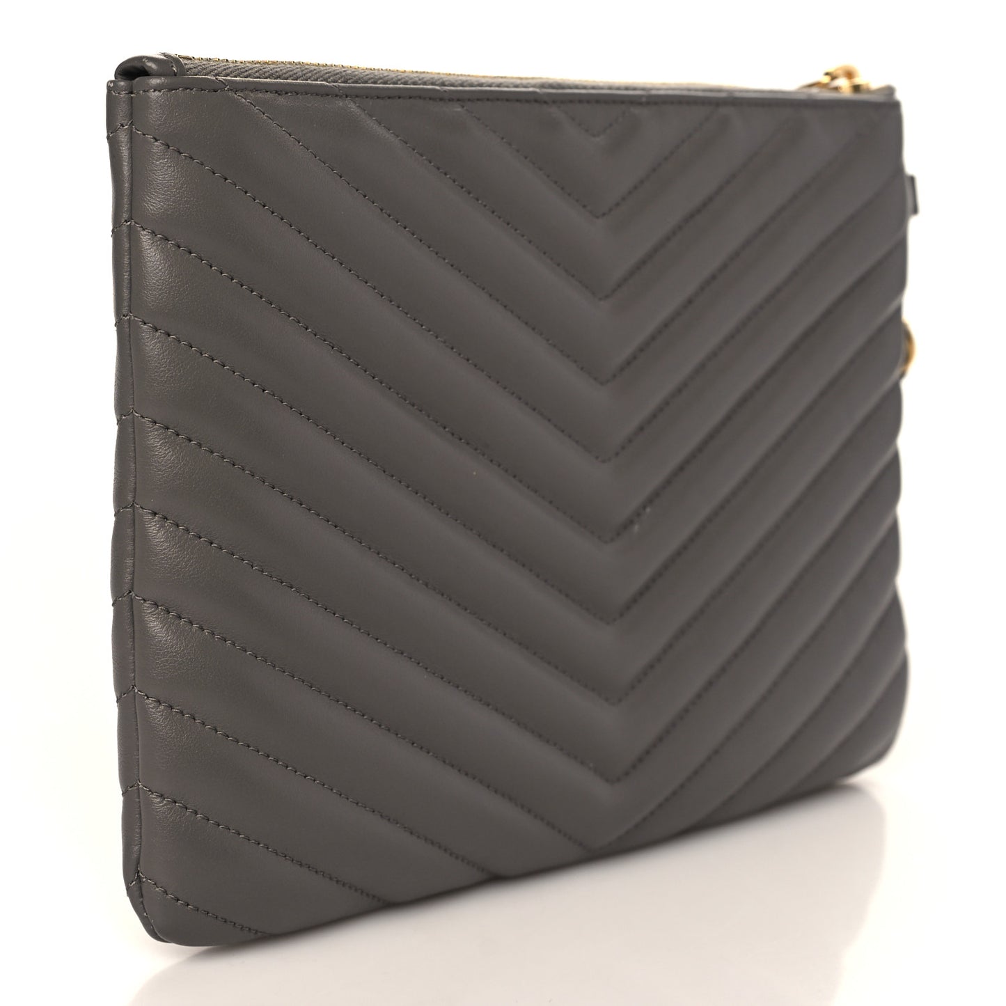 Calfskin Matelasse Monogram Cassandre Tablet Pouch Fog