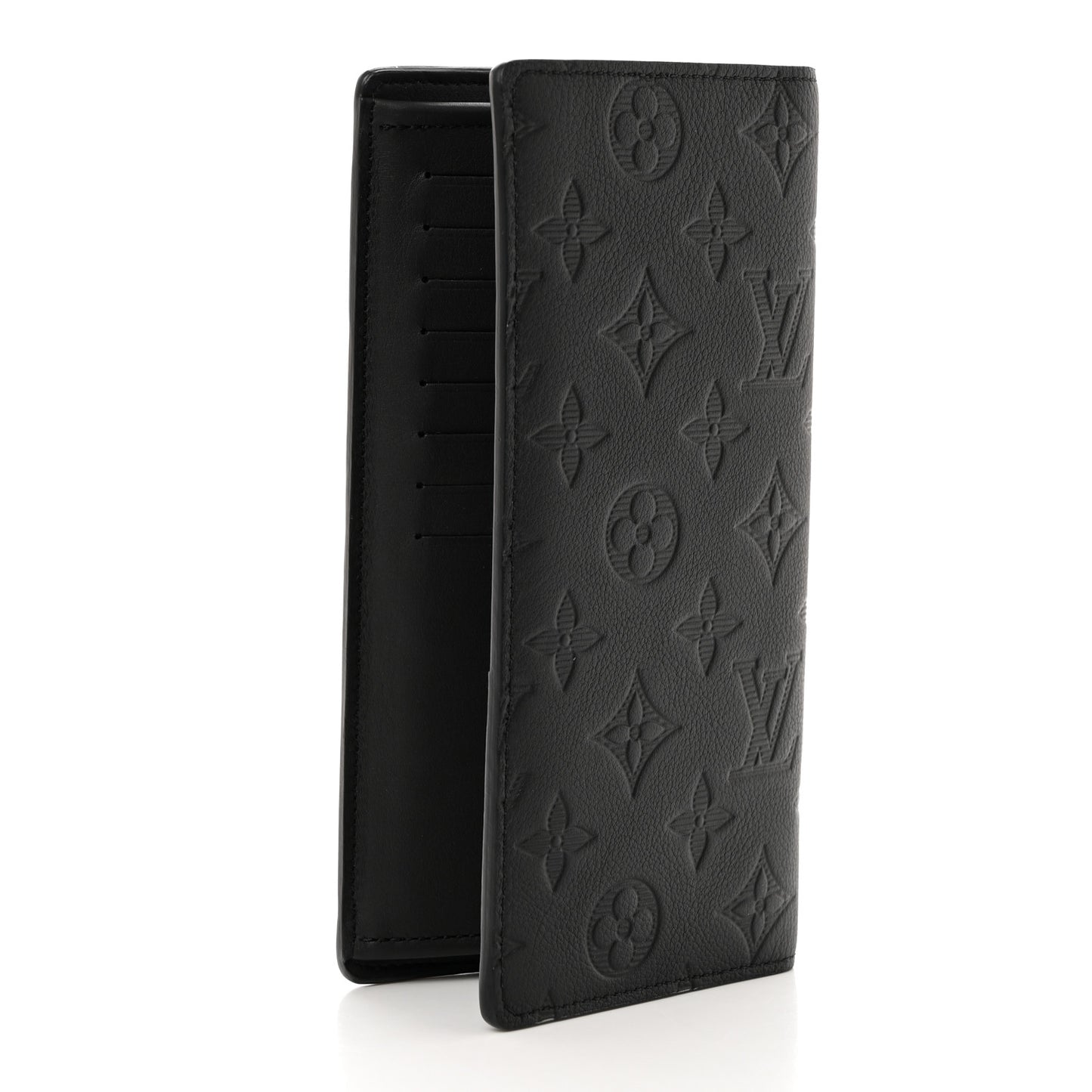 Calfskin Monogram Shadow Brazza Wallet Black