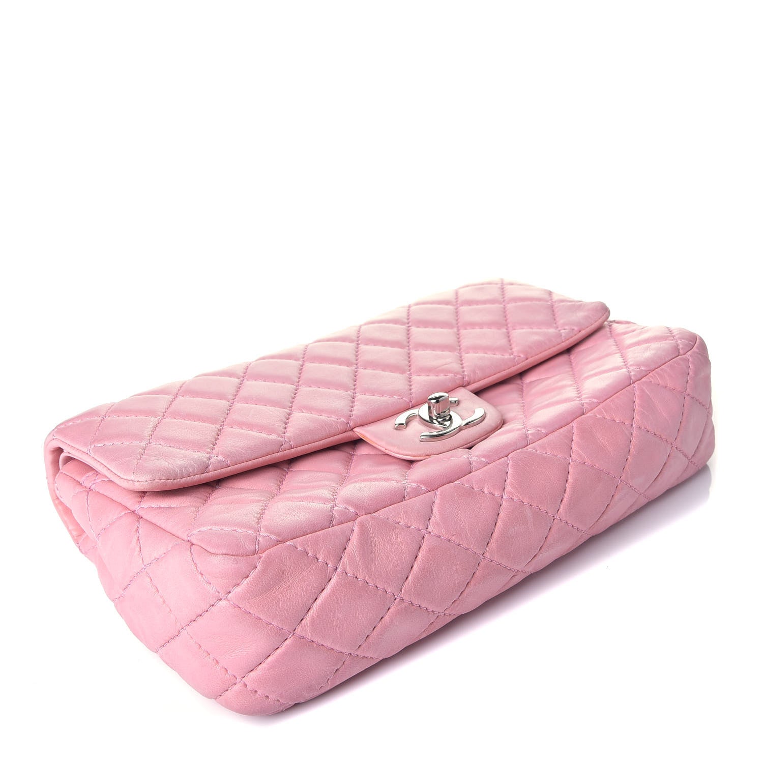 Chanel Lambskin Quilted Medium Double Flap Light Pink 4 of 10