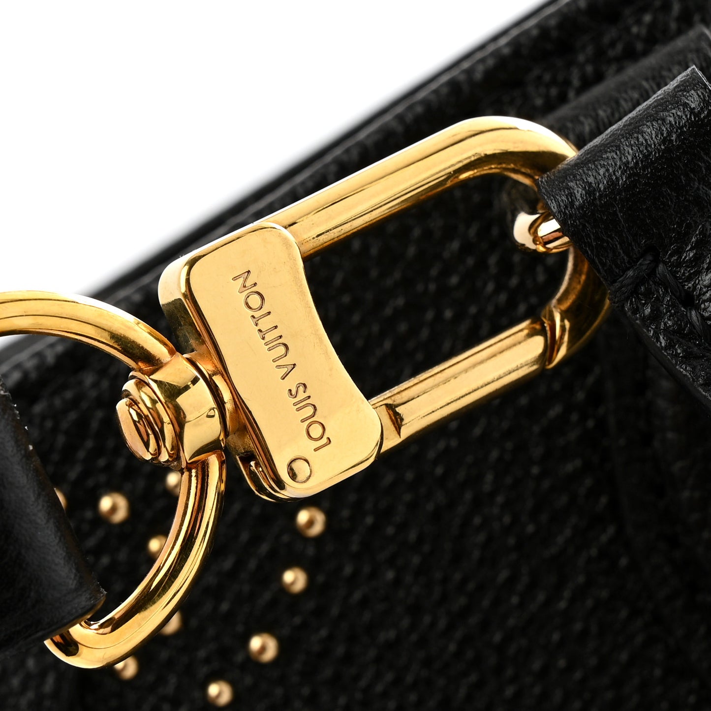 Grained Calfskin Studded Monogram Giant Onthego PM Black