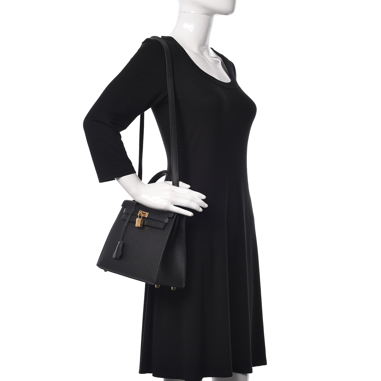 Hermes Epsom Kelly Sellier 25 Black 2 of 35