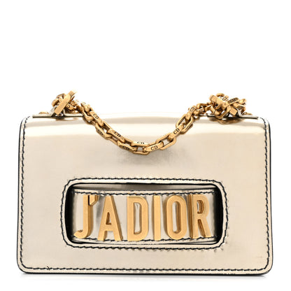 Christian Dior Metallic Calfskin J'Adior Mini Chain Flap Bag Gold 1 of 11