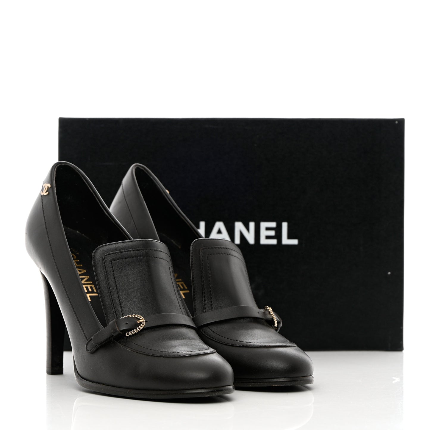 Calfskin Buckle Pumps 39.5 Brown