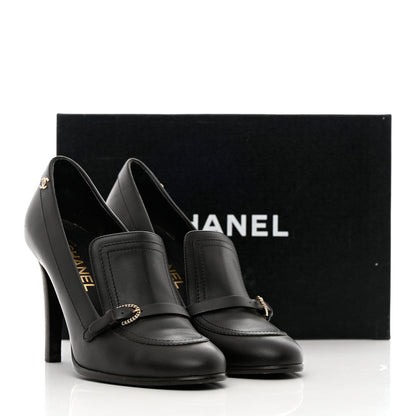 Chanel Calfskin Buckle Pumps 39.5 Brown 12 of 12