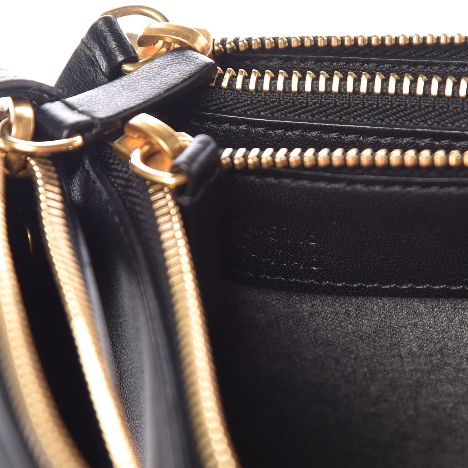 Celine Lambskin Large Trio Crossbody Bag Black 8 of 14