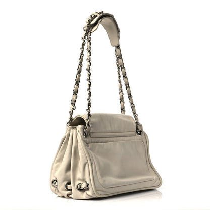 Chanel Calfskin Diagonal Ligne Flap White 3 of 11