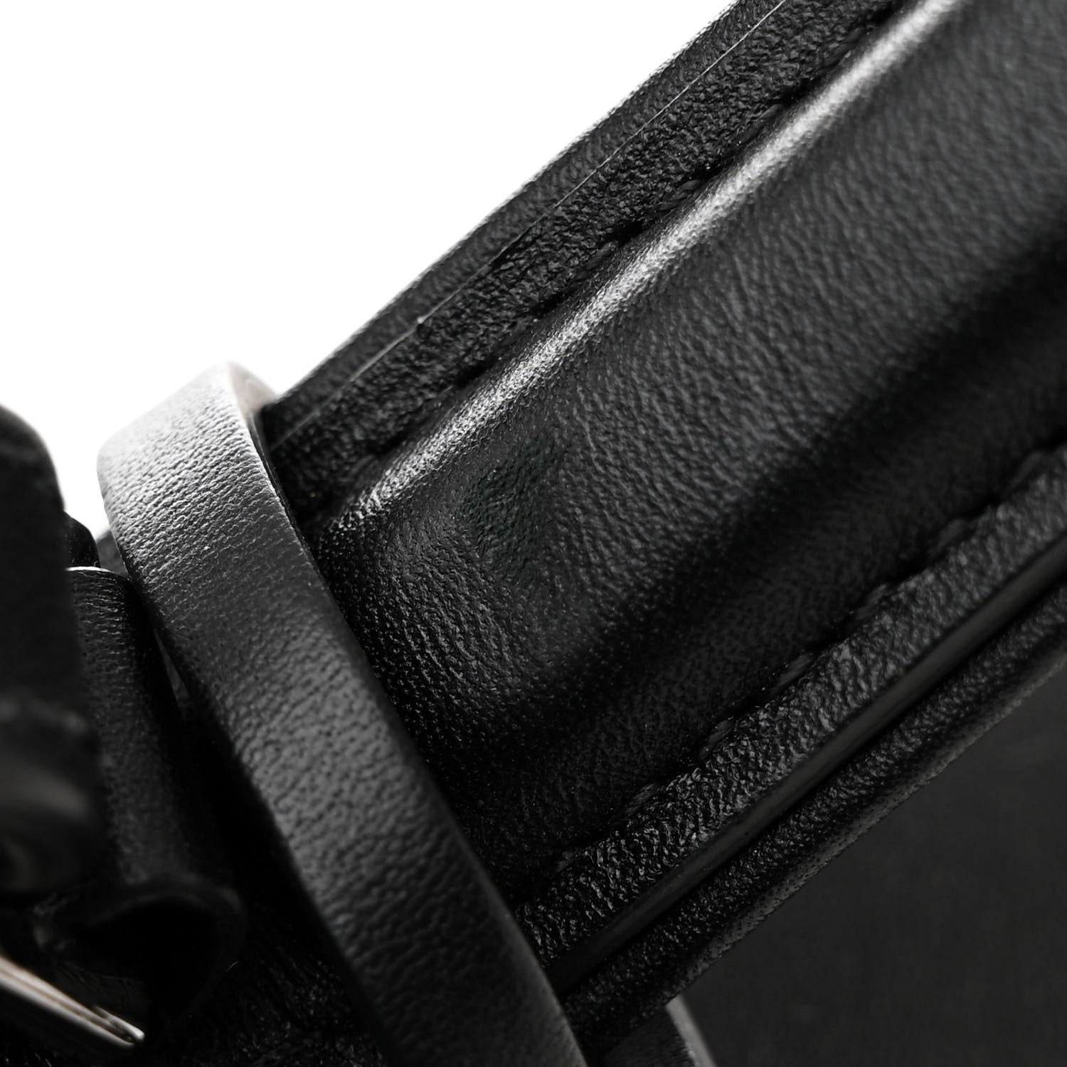 Delvaux Calfskin Patent Calfskin GM Tempete Satchel Black White 12 of 18