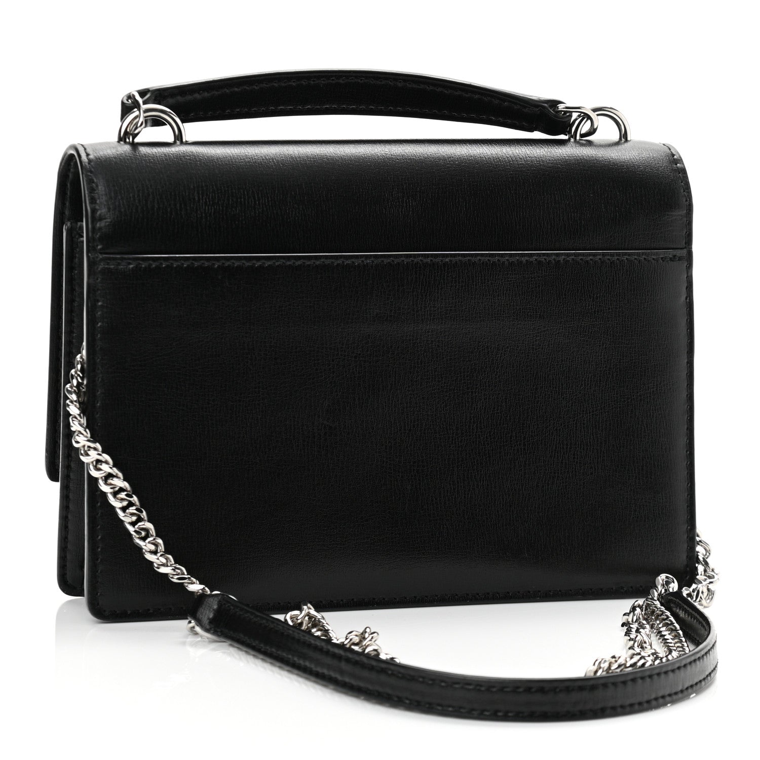 Saint Laurent Calfskin Monogram Sunset Chain Wallet Black 3 of 10