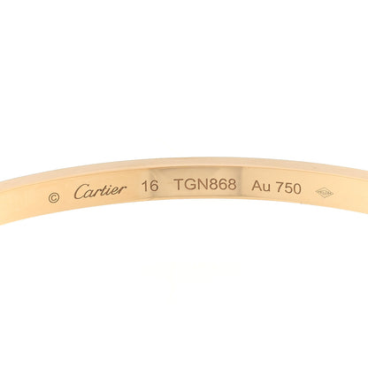 Cartier 18K Yellow Gold 6 Diamond Small LOVE Bracelet 16 3 of 7