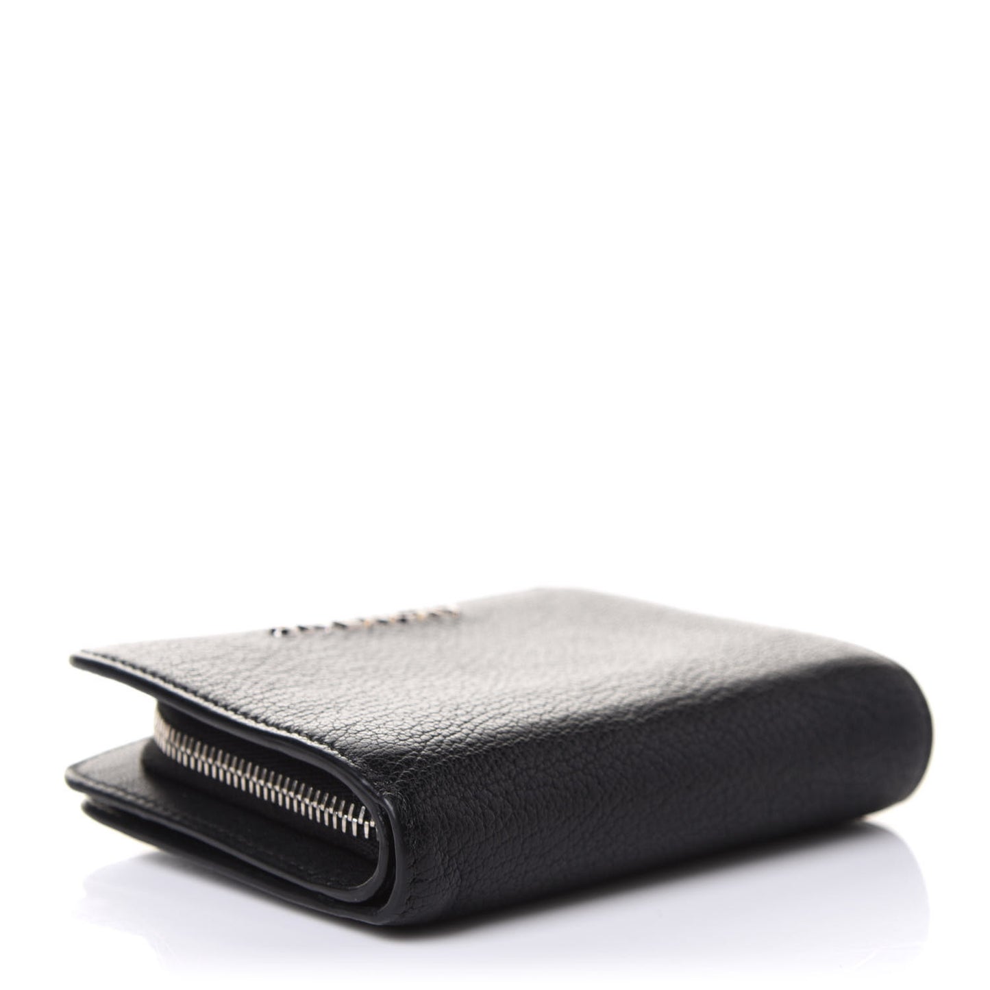 Sugar Goatskin Compact Wallet Black