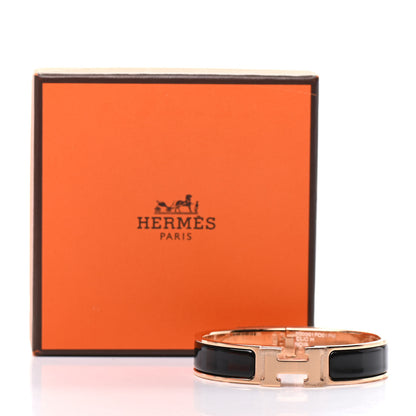 Hermes Enamel Narrow Clic Clac H Bracelet PM Black 6 of 6