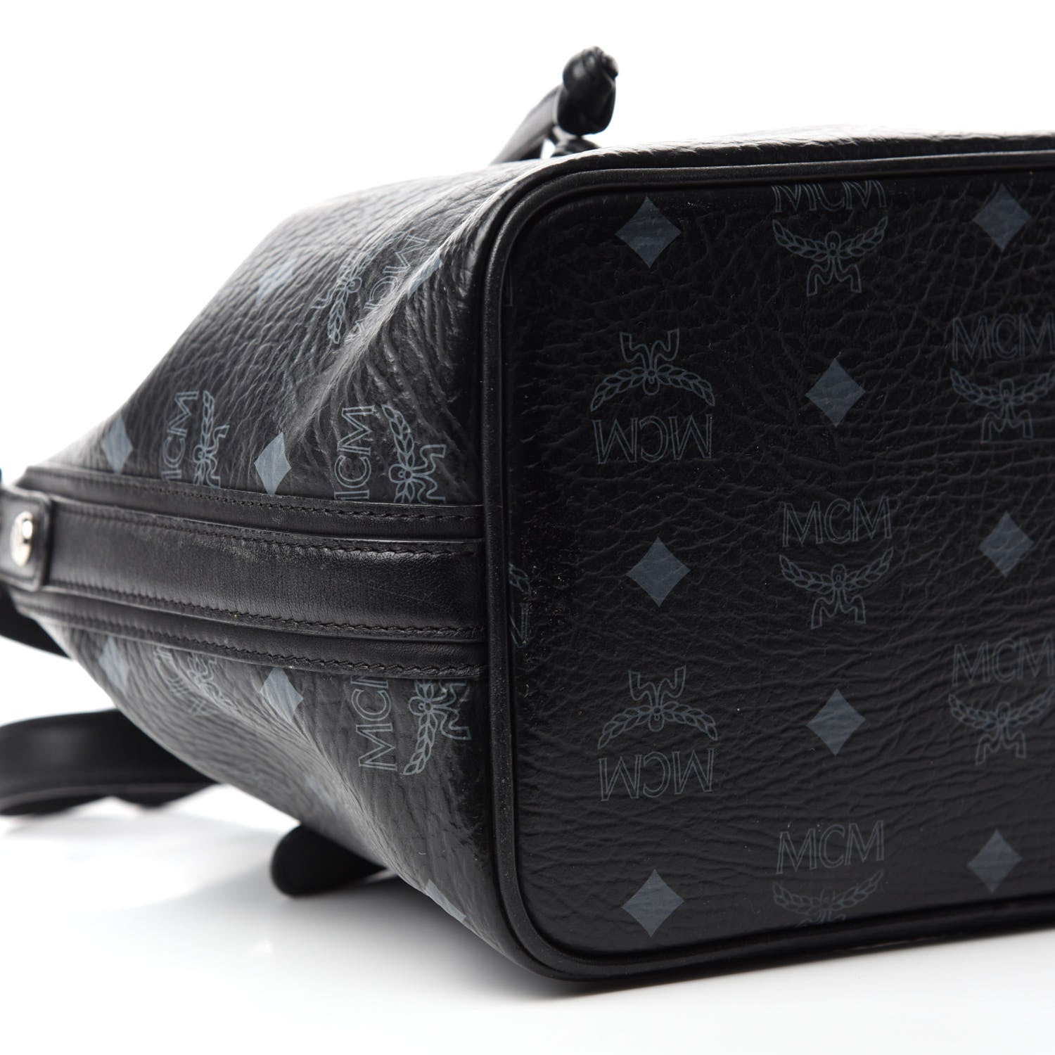 MCM Visetos Essential Drawstring Bucket Bag Black 6 of 12