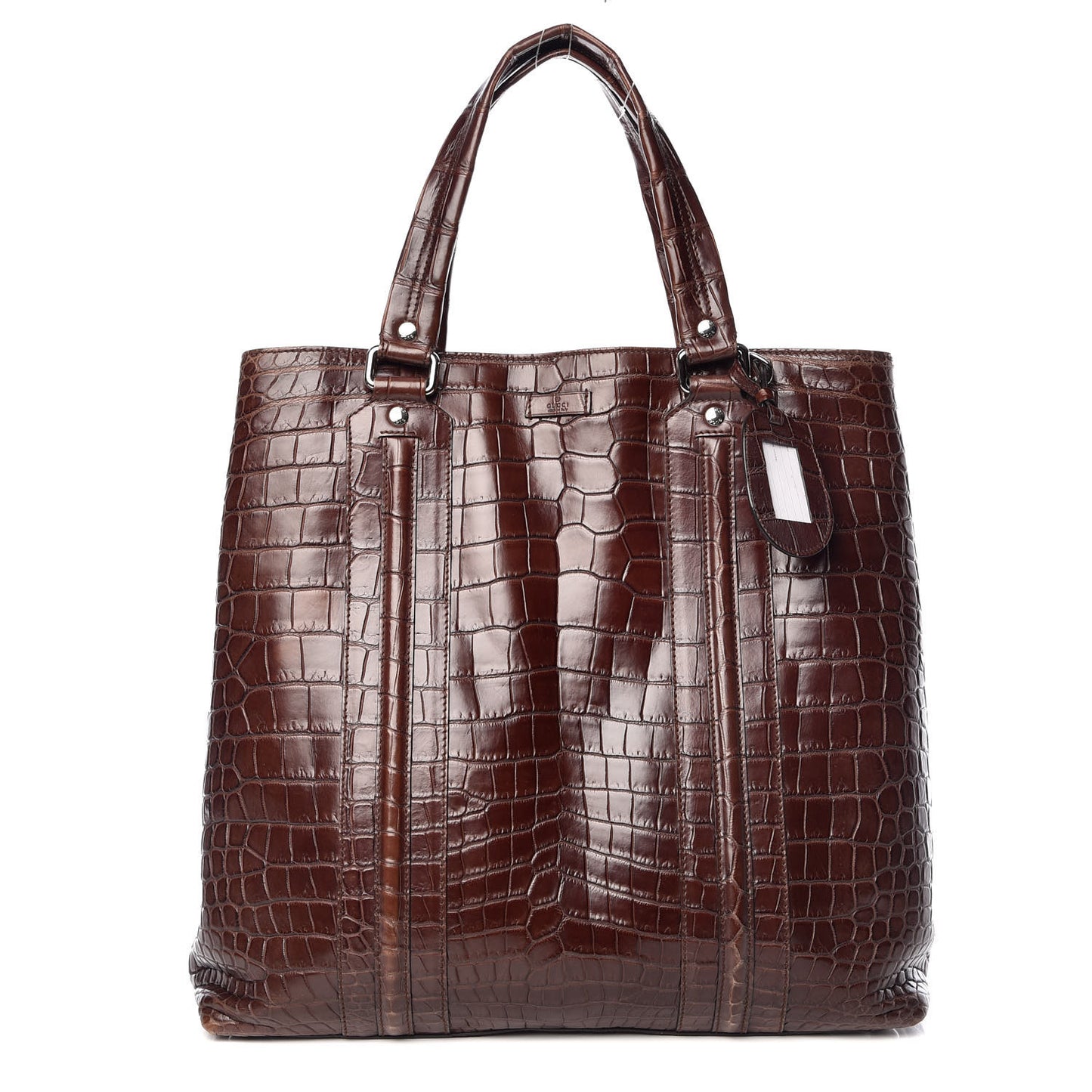 Crocodile Tote Bag Brown