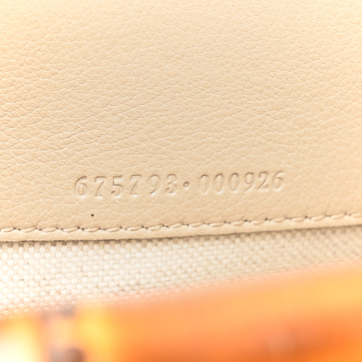 Wonka Grain Calfskin Diana Bamboo Clutch With Chain Oatmeal