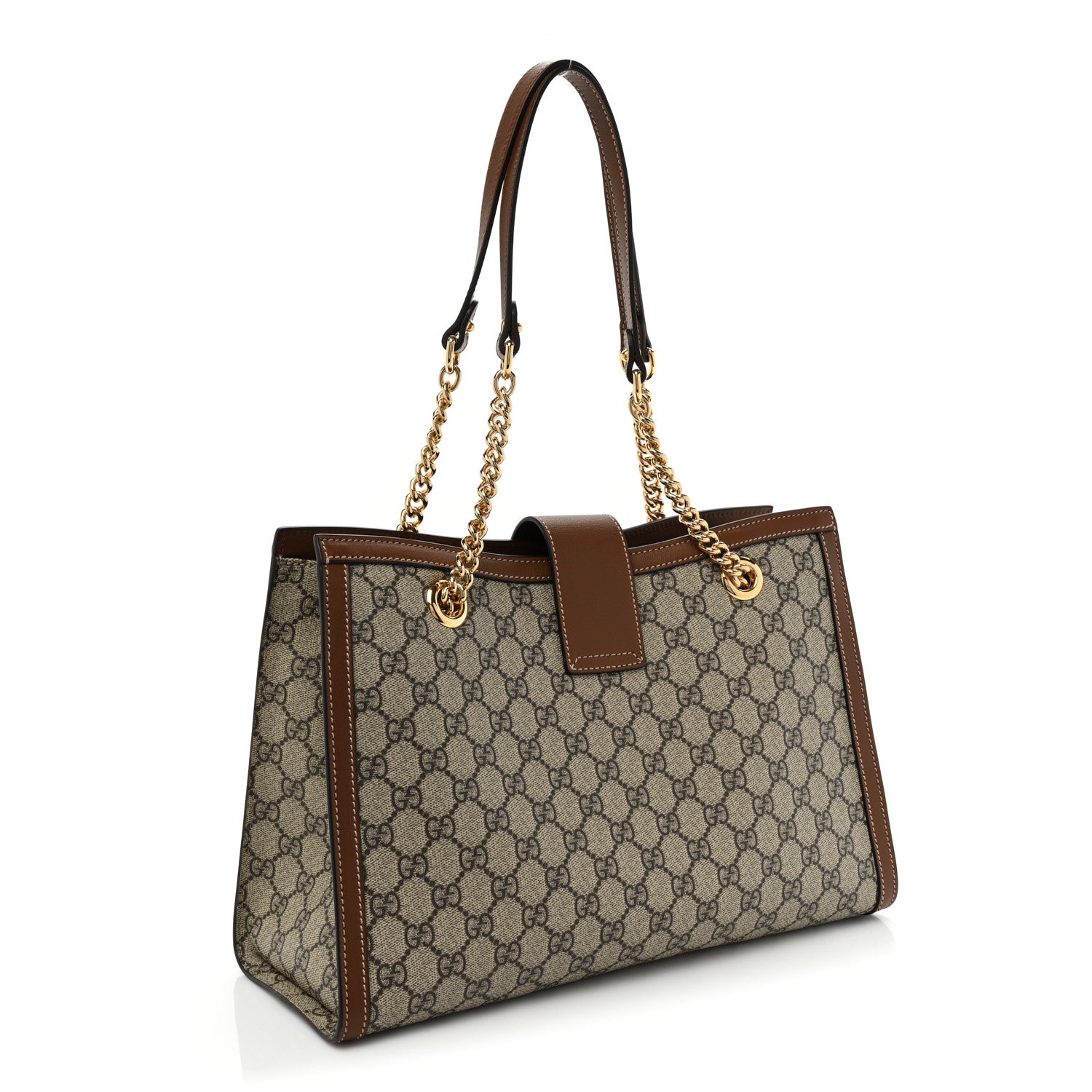 Gucci GG Supreme Monogram Medium Padlock Tote Beige Cuir 3 of 14