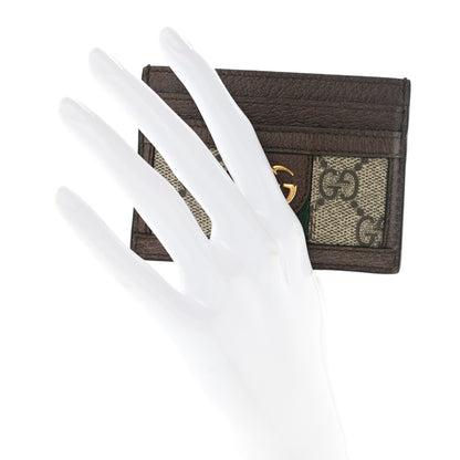 Gucci GG Supreme Monogram Ophidia Card Holder Brown 2 of 6