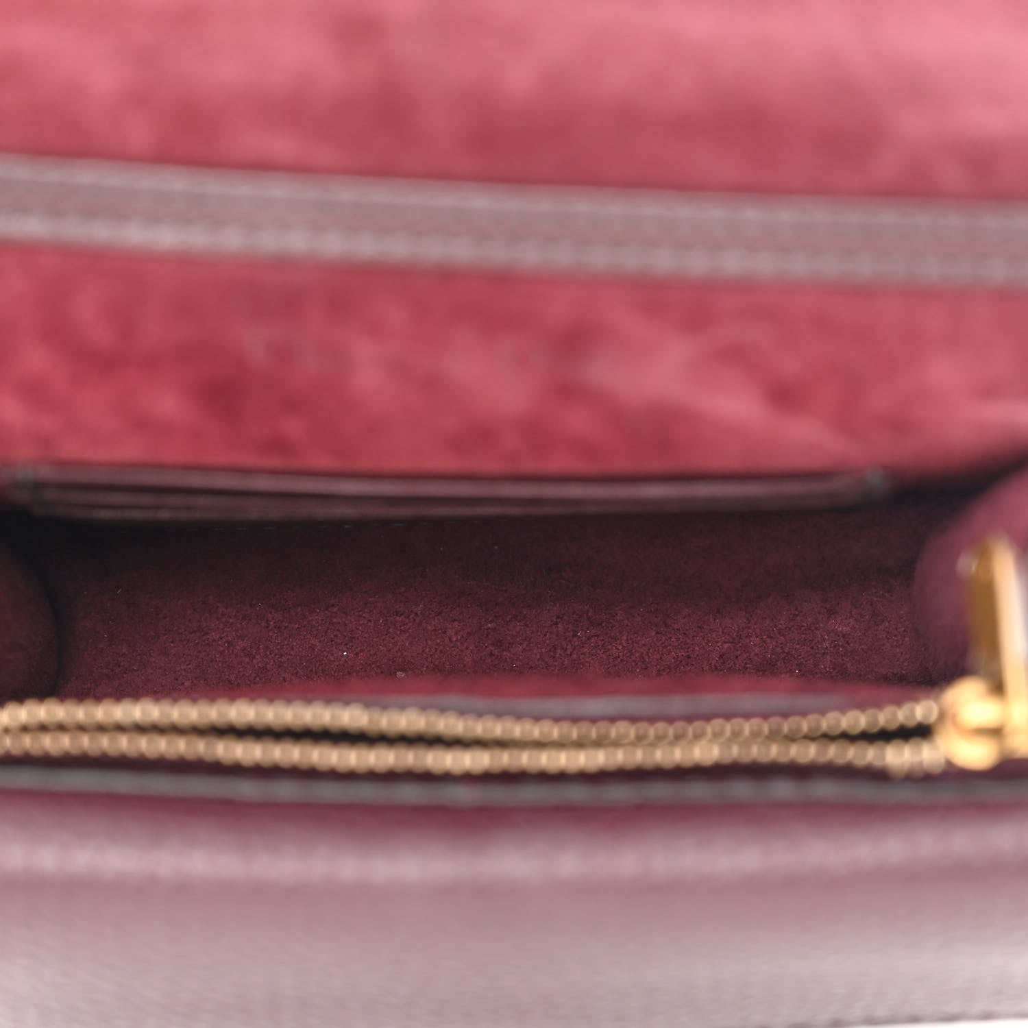 Christian Dior Grained Calfskin D-Bee Crossbody Burgundy 5 of 11