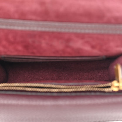 Christian Dior Grained Calfskin D-Bee Crossbody Burgundy 5 of 11