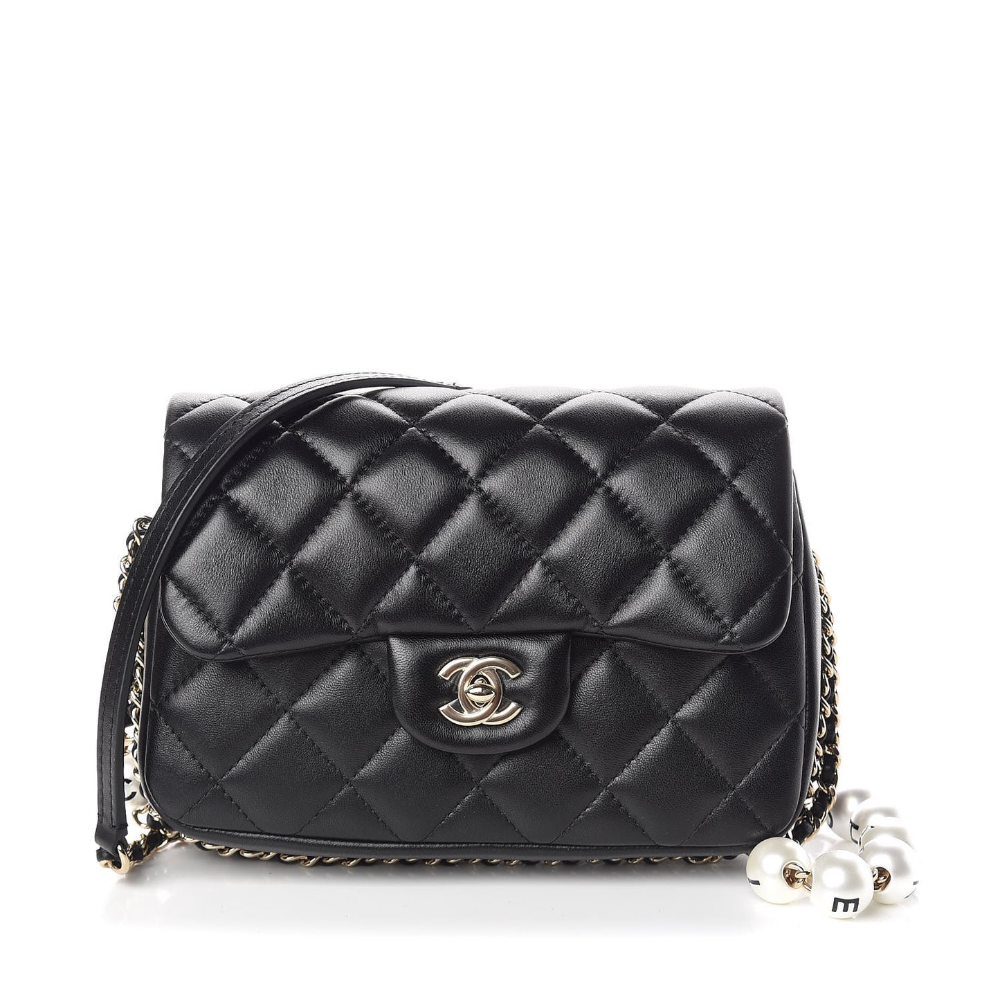 Lambskin Quilted Small My Precious Flap Black