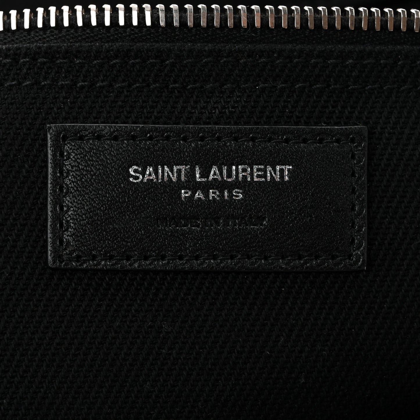 Linen Calfskin Rive Gauche Tote Black