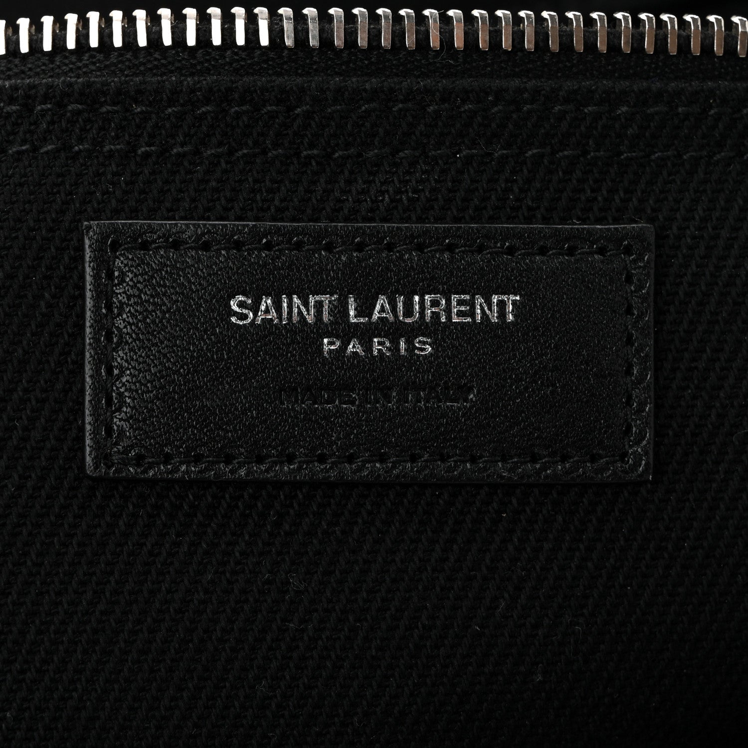 Saint Laurent Linen Calfskin Rive Gauche Tote Black 6 of 10