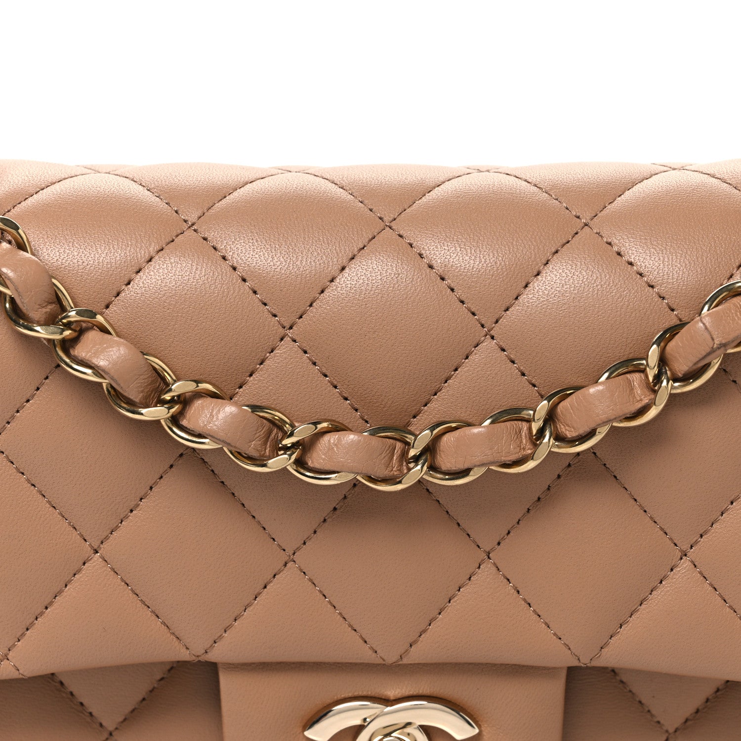 Chanel Lambskin Quilted Small Double Flap Brown 8 of 10