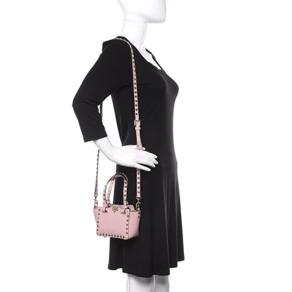 Valentino Garavani Vitello Micro Rockstud Tote Cipria 2 of 14