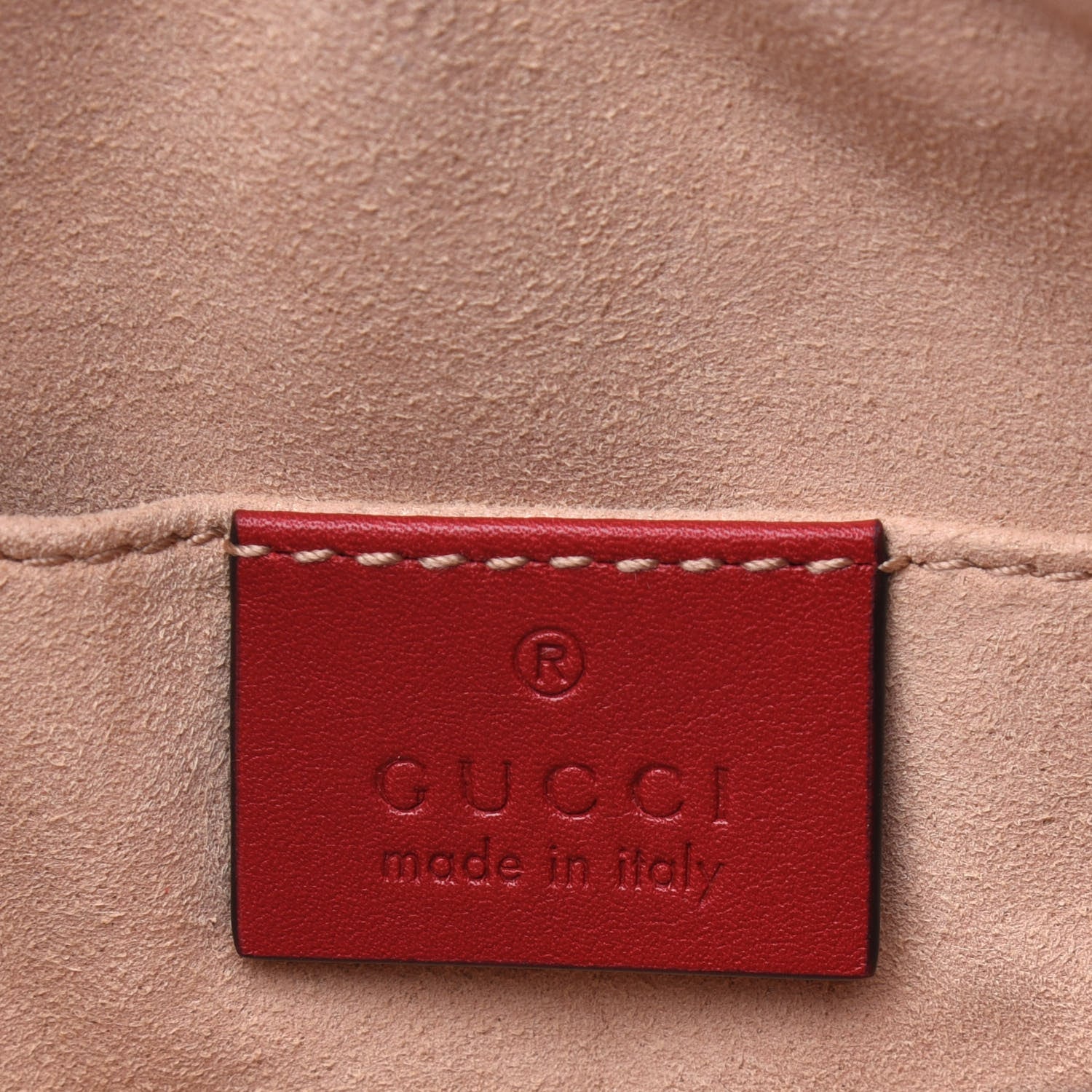 Gucci Calfskin Matelasse GG Marmont Belt Bag 95 38 Hibiscus Red 5 of 10