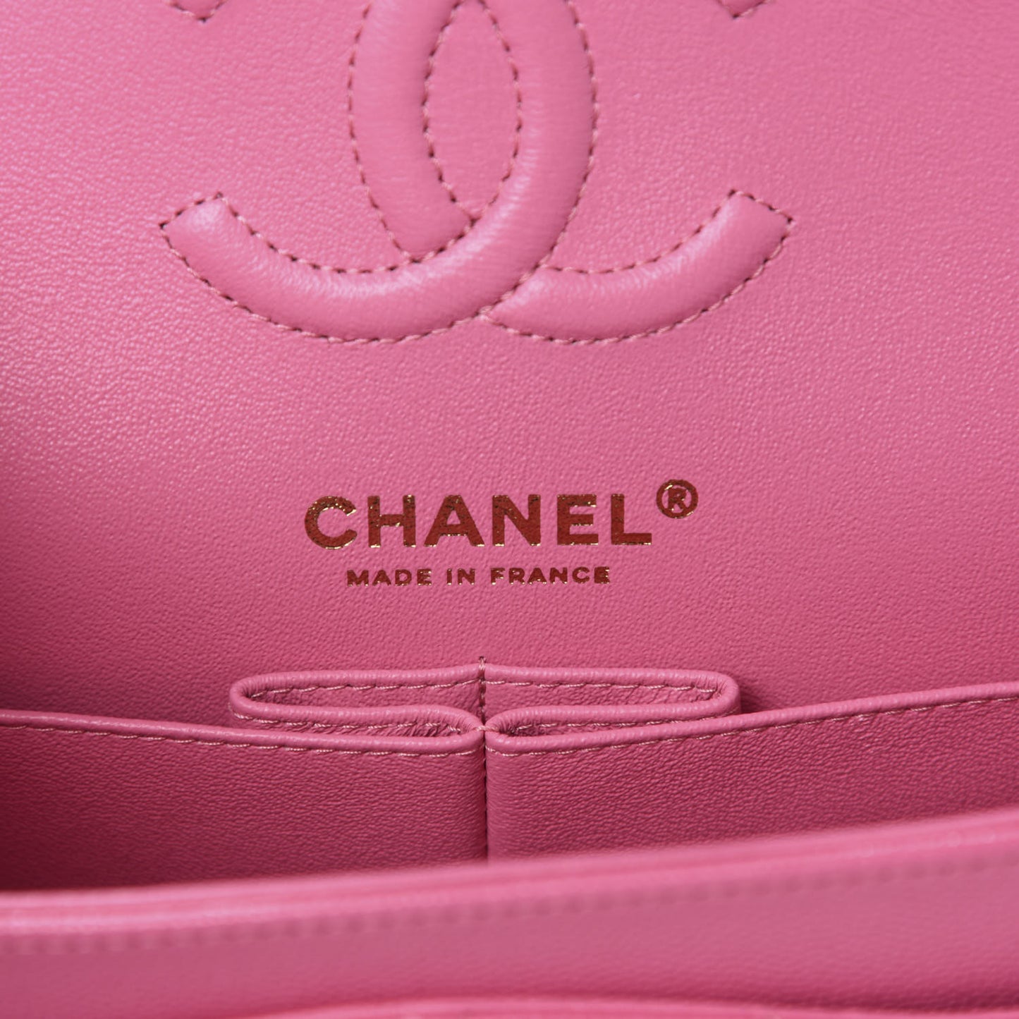 Caviar Quilted Small Double Flap Pink