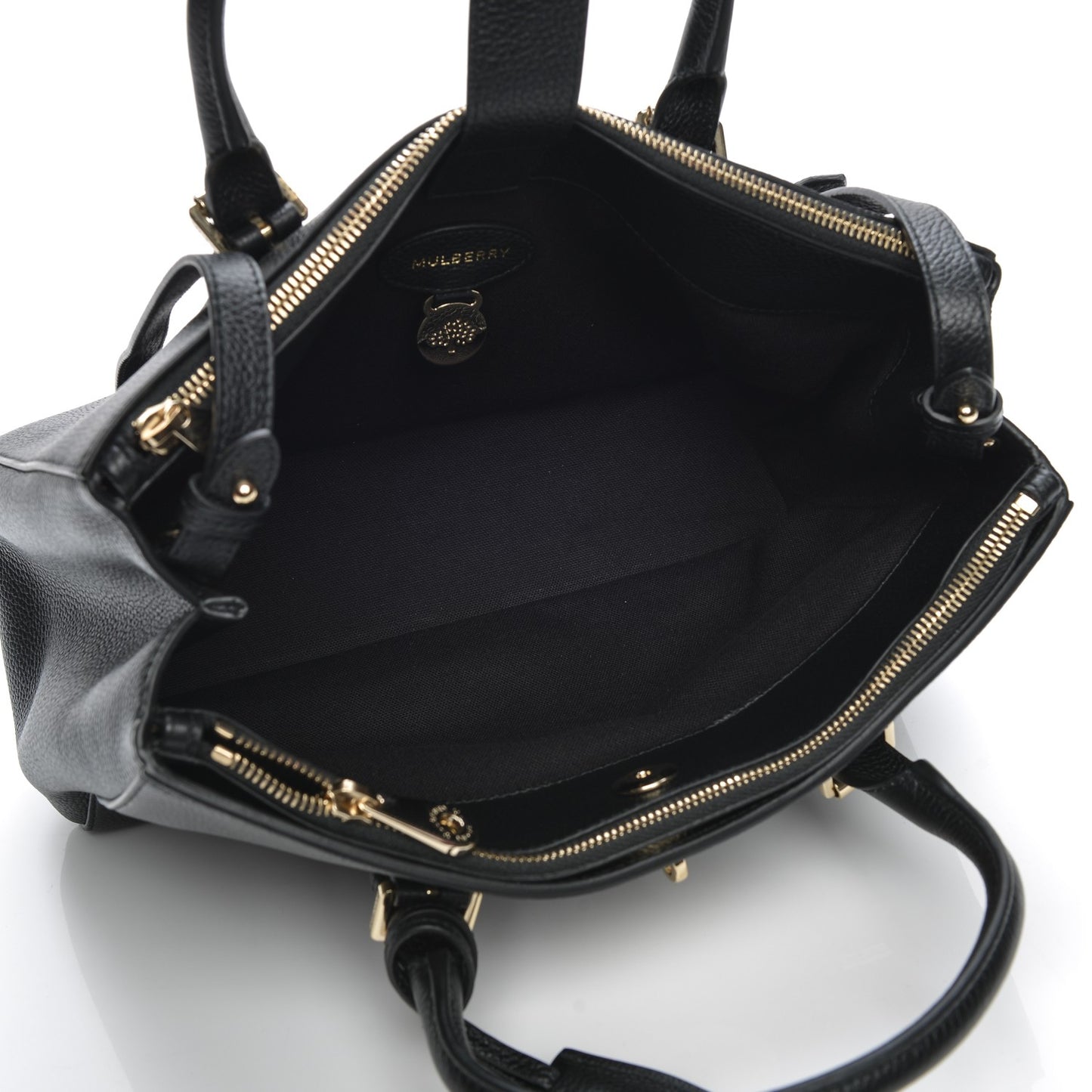 Classic Grain Small Bayswater Double Zip Tote Black