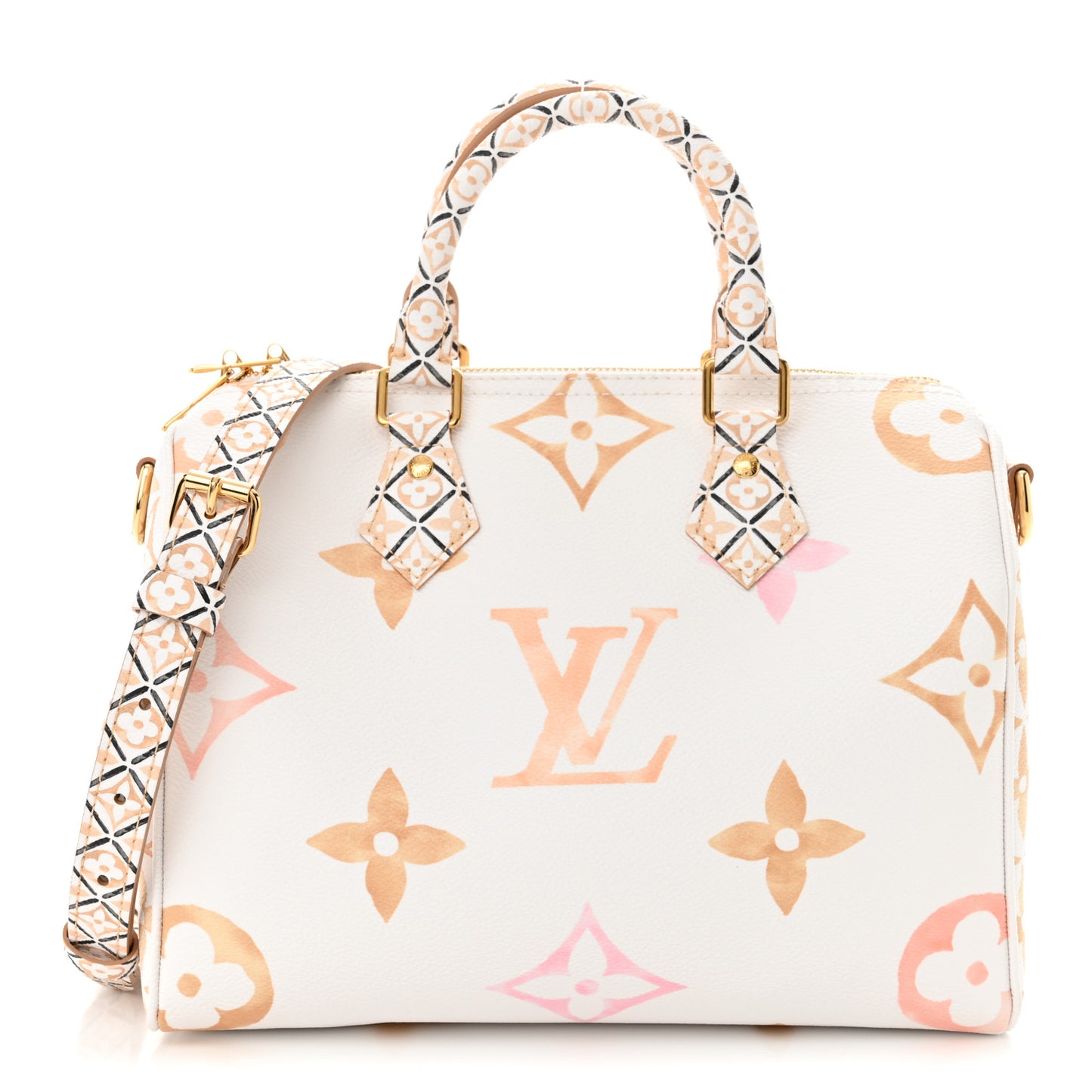 Monogram Giant By The Pool 2.0 Speedy Bandouliere 25 Beige