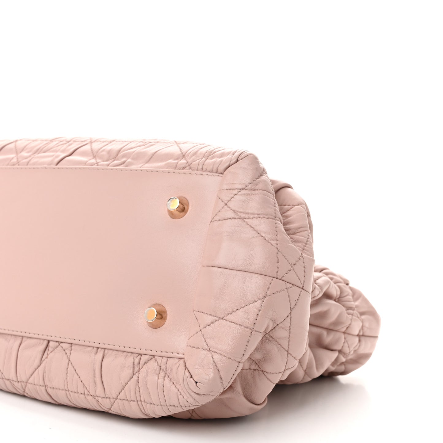 Gaufre Lambskin Cannage Delices Tote Poudre