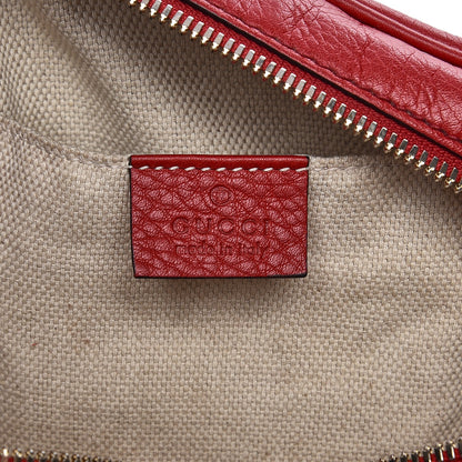 Gucci Pebbled Calfskin Small Soho Disco Bag Tabasco Red 6 of 9