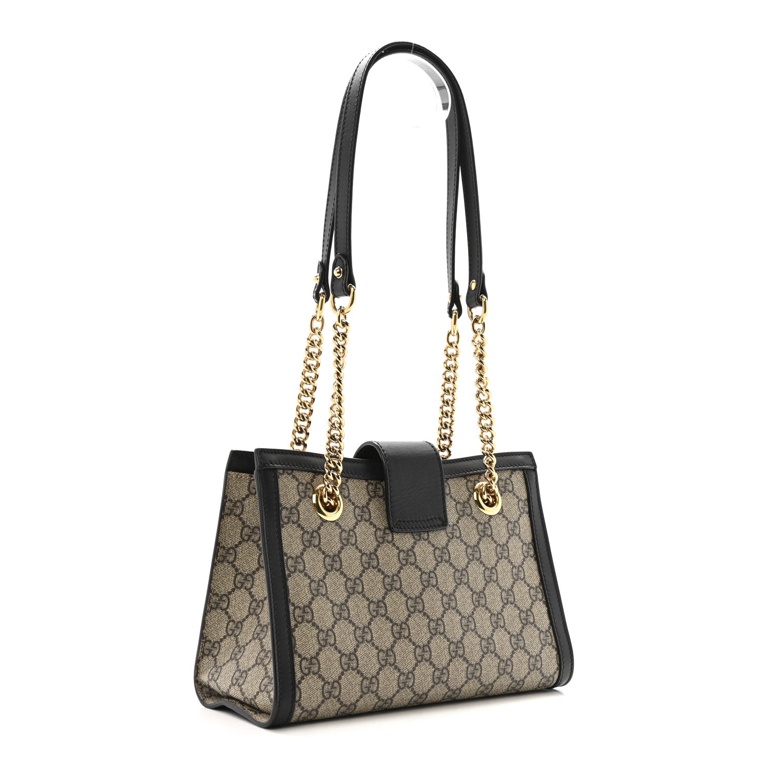 Gucci GG Supreme Monogram Small Padlock Tote Black 3 of 12