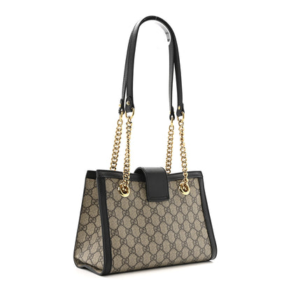 Gucci GG Supreme Monogram Small Padlock Tote Black 3 of 12