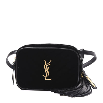 Saint Laurent Velour Matelasse Monogram Lou Belt Bag Black 1 of 8