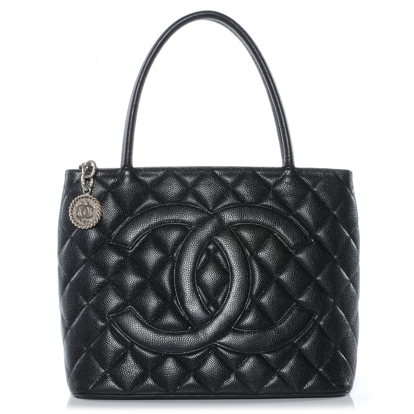 Caviar Medallion Tote Black