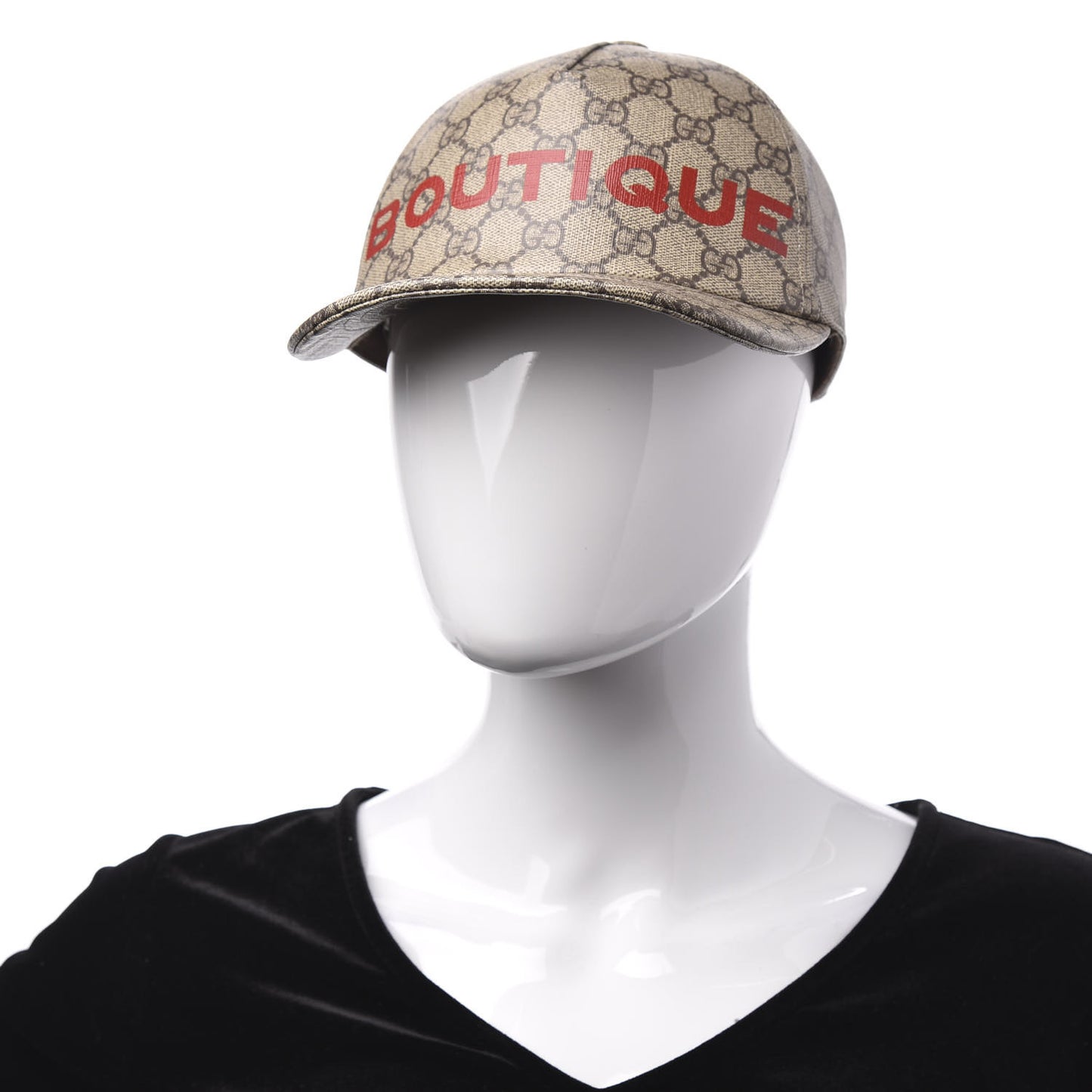 GG Supreme Monogram Boutique Print Baseball Hat S Beige