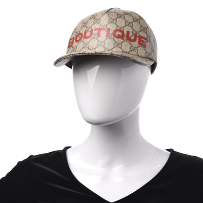 Gucci GG Supreme Monogram Boutique Print Baseball Hat S Beige 2 of 8